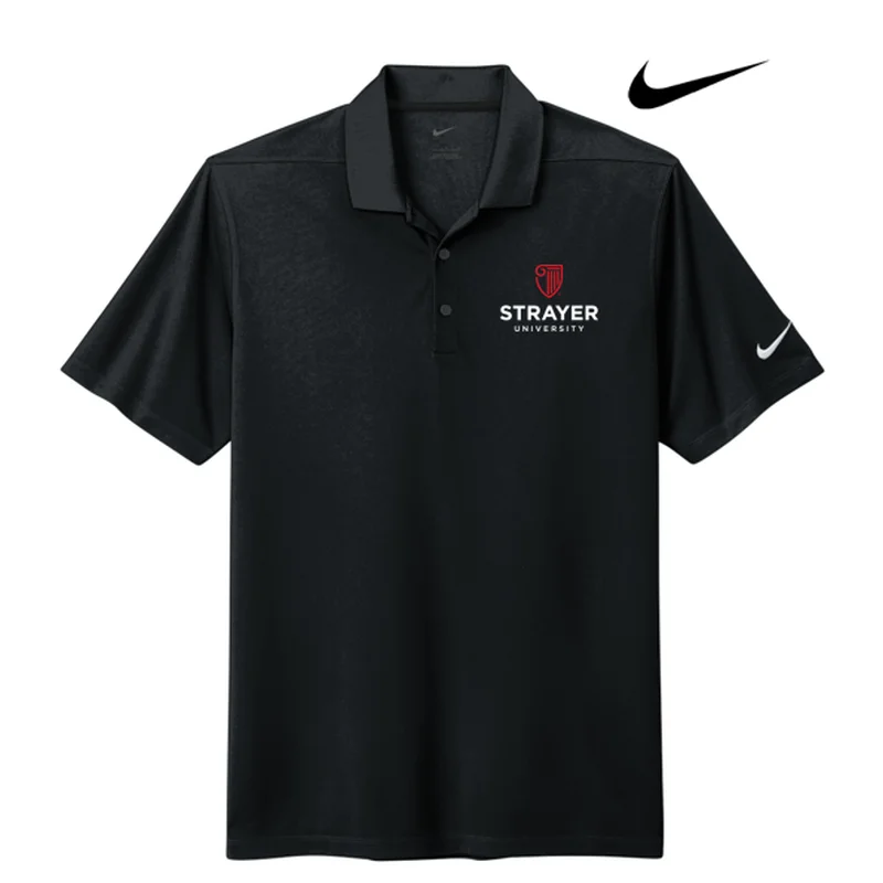 short sleeve shirts for weekend wear for men -NEW STRAYER Nike Dri-FIT Micro Pique 2.0 Polo - Black