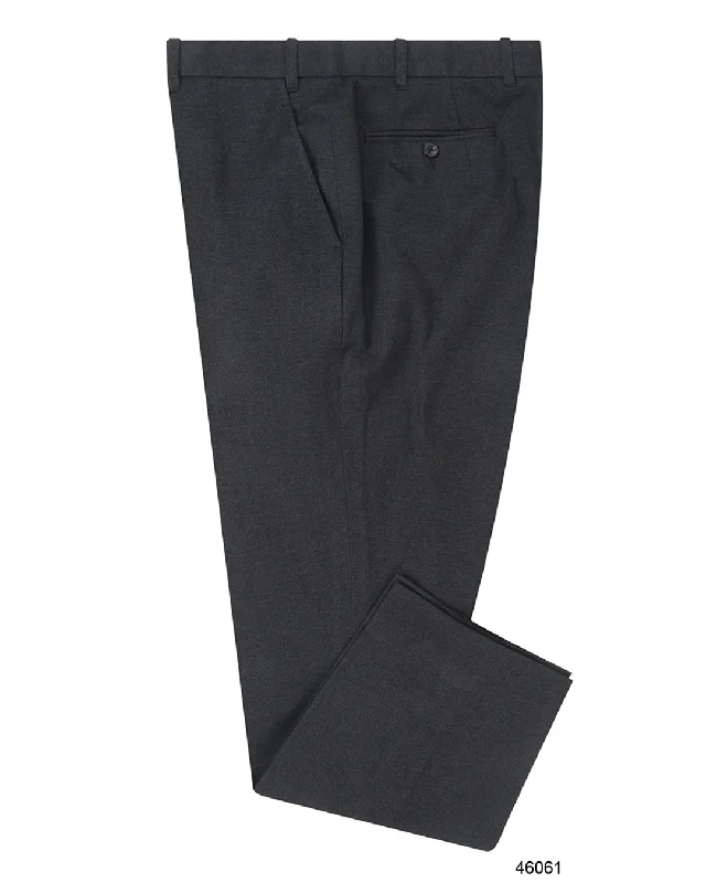 Men's pants with fresh fabric-Midnight Grey Cotton Gabardine Twill