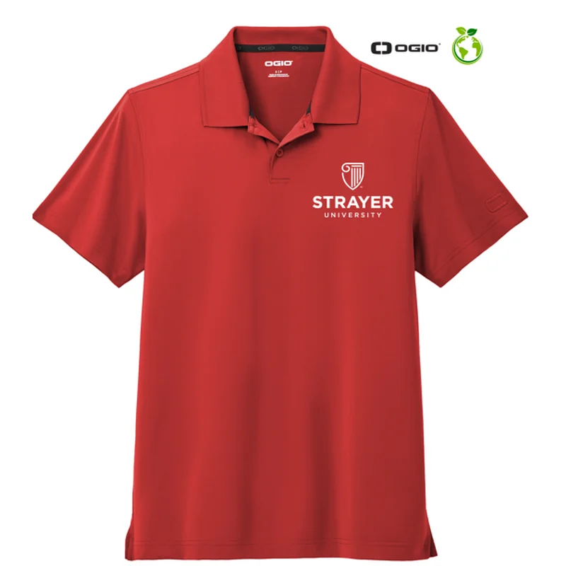 men’s loose fit short sleeve shirts -NEW STRAYER OGIO® Regain Polo - Signal Red