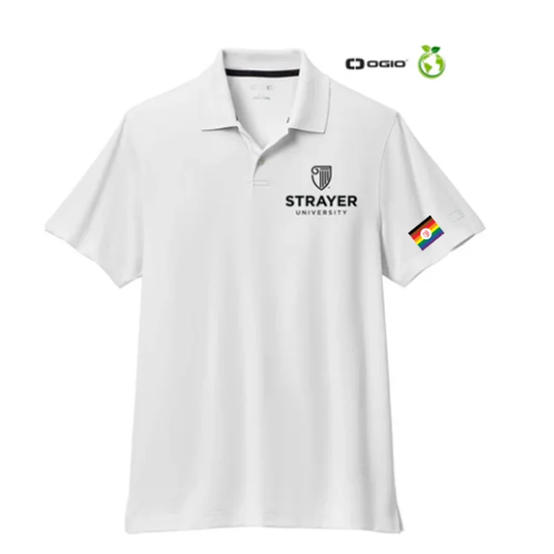 men’s short sleeve shirts with cool designs -NEW STRAYER OGIO® Regain Polo - WHITE - PRIDE