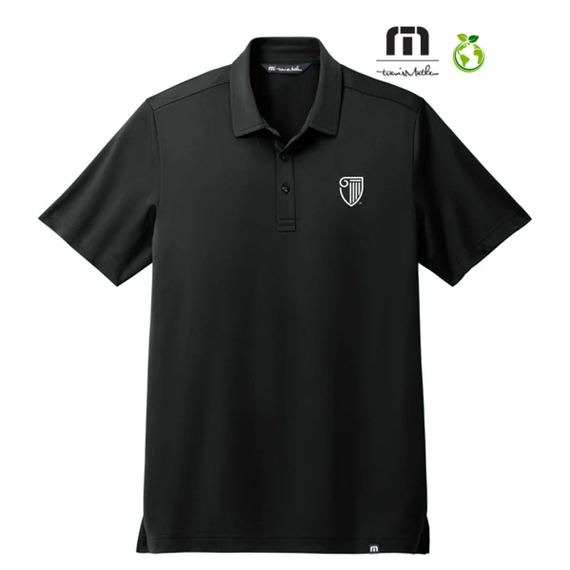 stylish v-neck short sleeve shirts for men -NEW STRAYER TravisMathew Cabana Solid Polo - Black