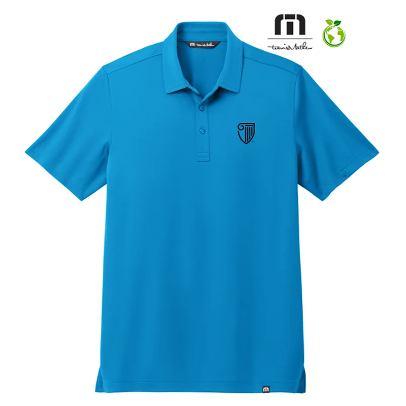 men’s stylish short sleeve shirts with logos -NEW STRAYER TravisMathew Cabana Solid Polo - Classic Blue