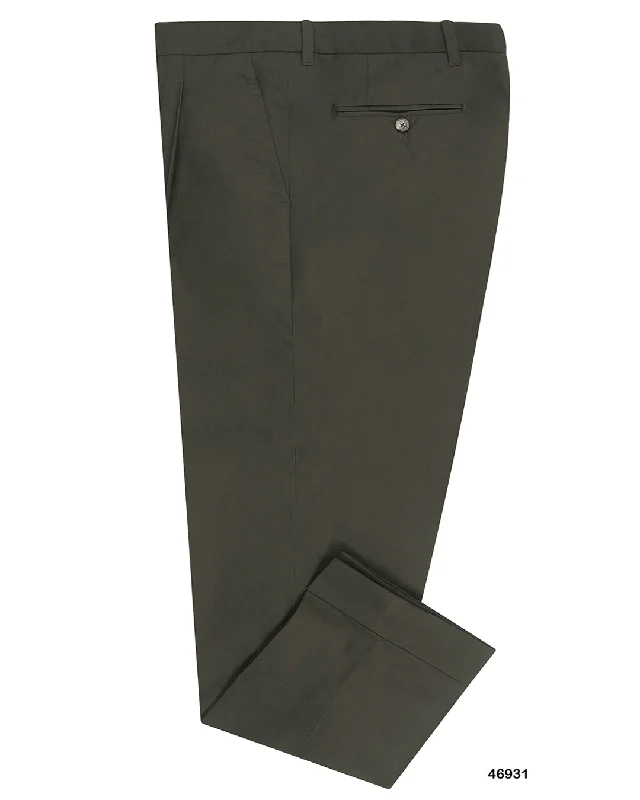 Men's pants for long strides-Olive Ripstop Chino Pants