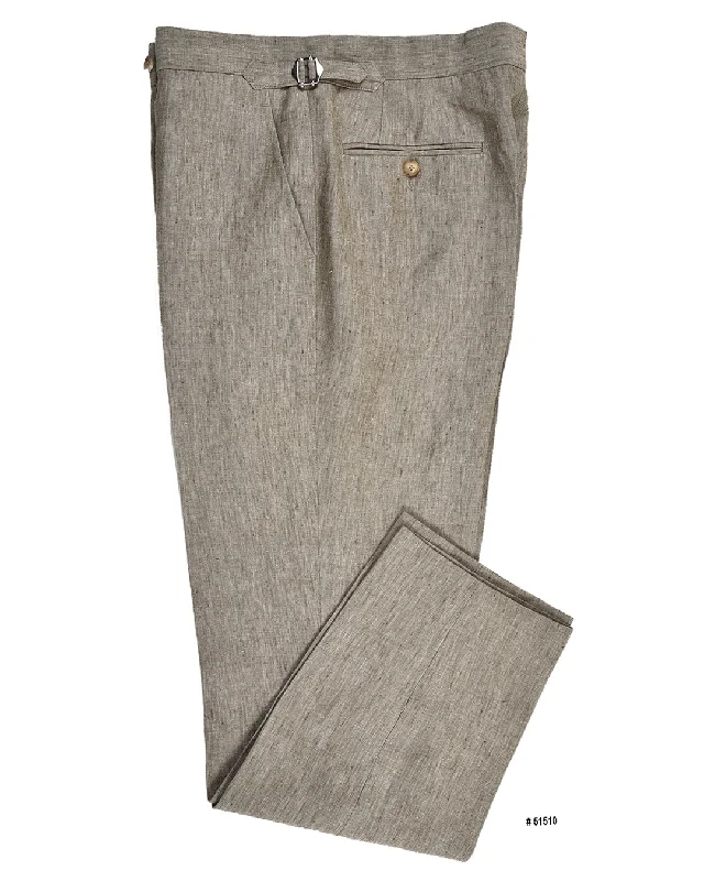 Men's pants for lazy days-Light Olive Linen Pant