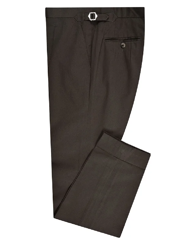 Men's pants for fun comfort-Pleated Choco Brown Pant