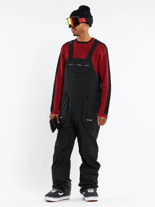 Men's pants with quiet style-Mens Rain Gore-Tex Bib Overalls - Black