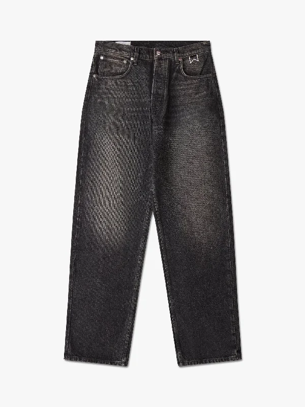 Men's pants with athletic vibe-WIDE LEG DENIM