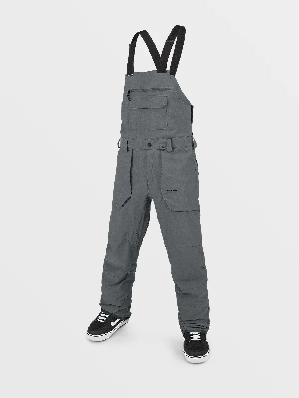 Men's pants with timeless fit-Mens Roan Bib Overalls - Dark Grey