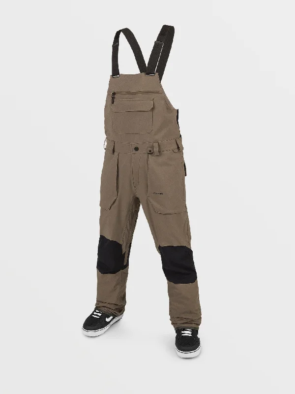 Men's pants with hip cut-Mens Roan Bib Overall - Teak