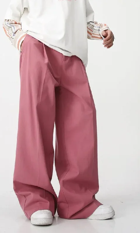 Men's pants for older men-Soft Boy High Waist Baggy Pants