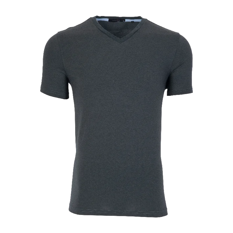 casual fit short sleeve shirts for men -Spirit V Neck Tee