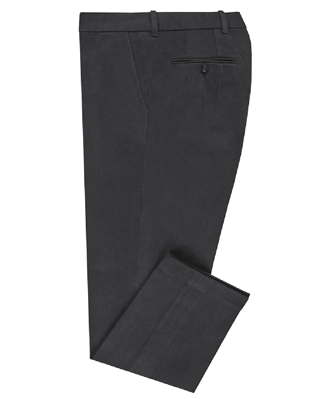 Men's pants with stretch band-Mid Grey Twill Chinos