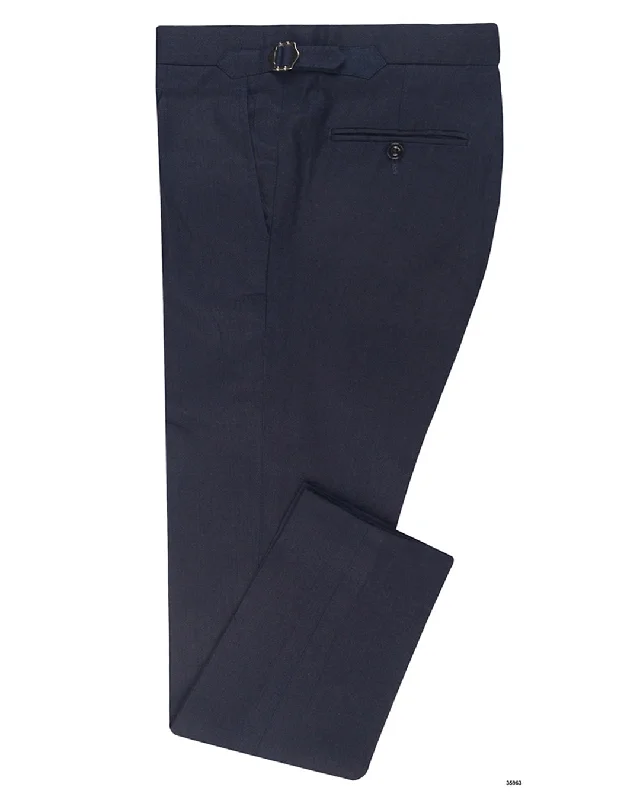 Men's pants for field sports-Summer Hopsack Navy Pants