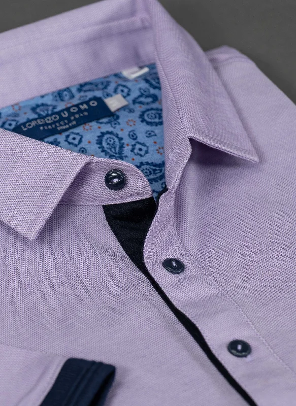 premium men’s short sleeve polo shirts -The Perfect Polo Shirt in Solid Lavender