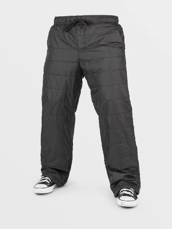 Men's pants with athletic vibe-Utility Puff Pants - Black