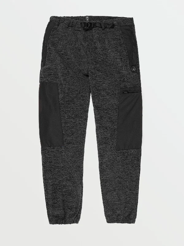 Men's pants with polished look-Yzzolater Fleece Pants - Black